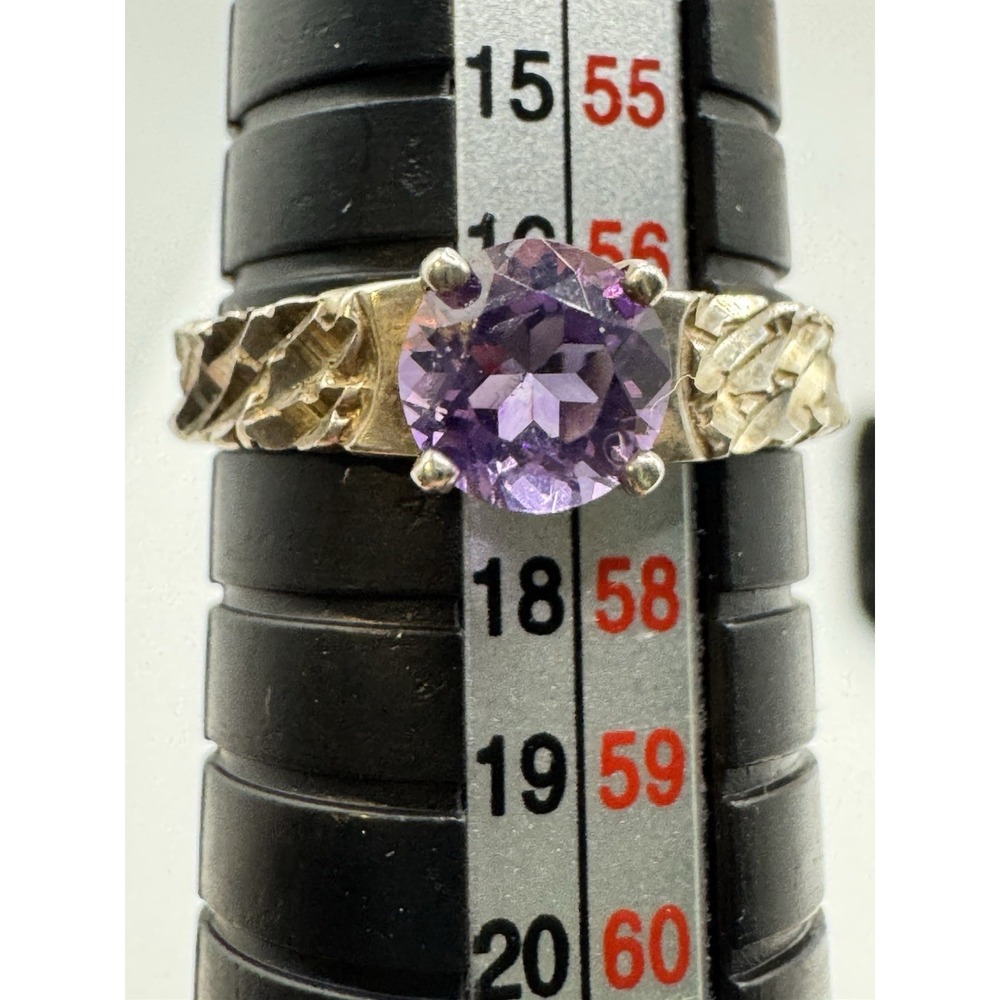 VTG‎ sterling Silver 925 Amethyst RING SIZE 8 Stunning Ring